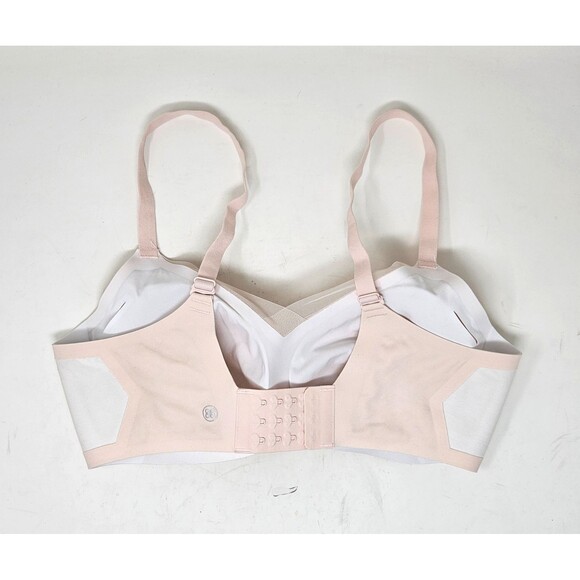HONEYLOVE Crossover Bra Size 36 B/C Pink Wireless Removeable Pads Adjustable - Picture 2 of 4